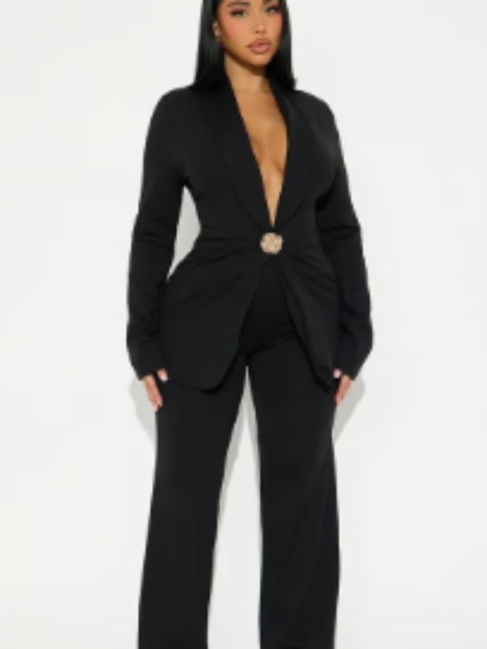 Fashion Nova Mindy Blazer and Pants Suit Set